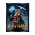 thumbnail image 1 of Stupell Industries Hairy Pawter Cat Wizard Animals & Insects Painting Black Floater Framed Canvas Art Print Wall Art, 25 x 31, 1 of 10