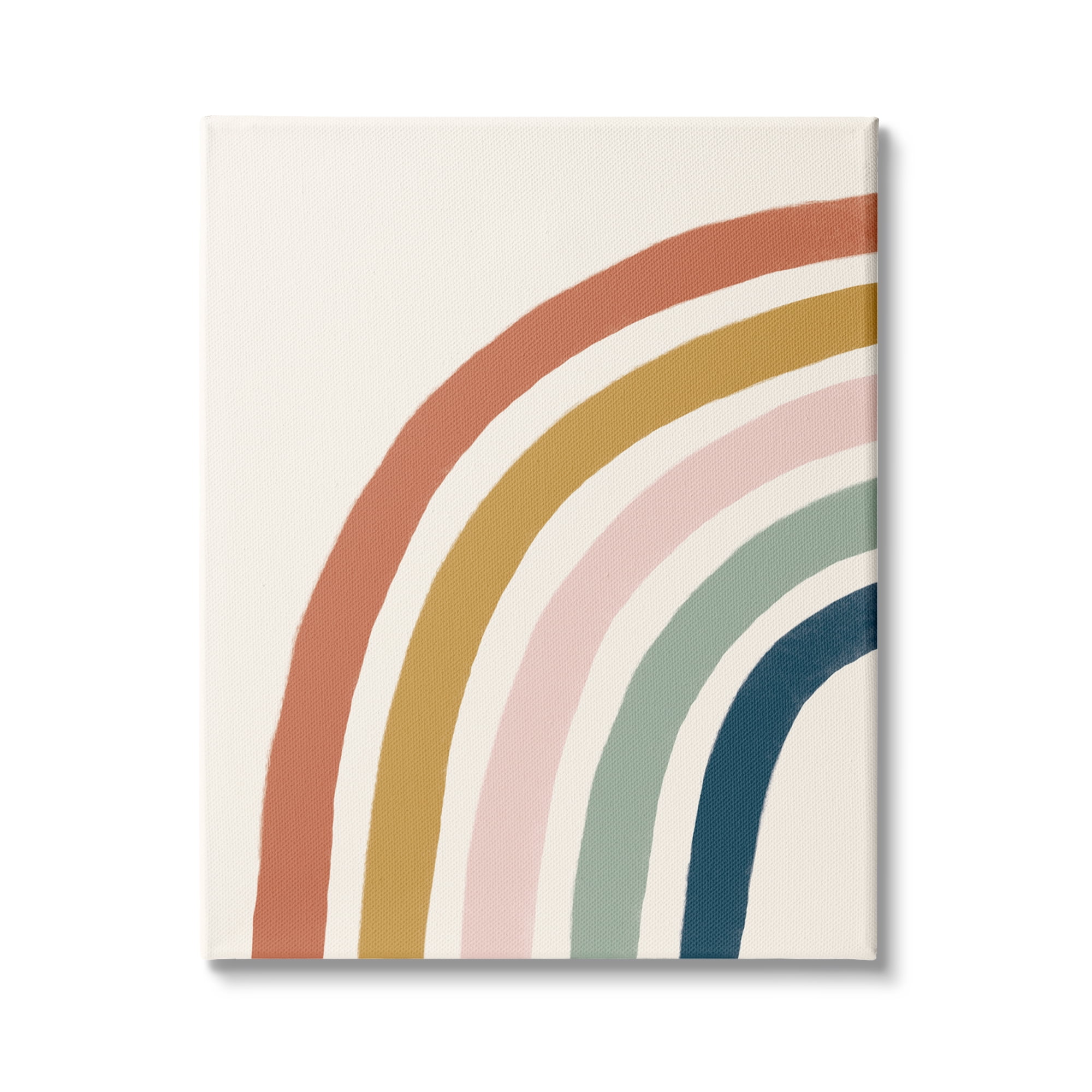 Stupell Industries Half Arch Children's Rainbow Boho Toned Stripes, 16 x 20,Design by Deborah Curiel