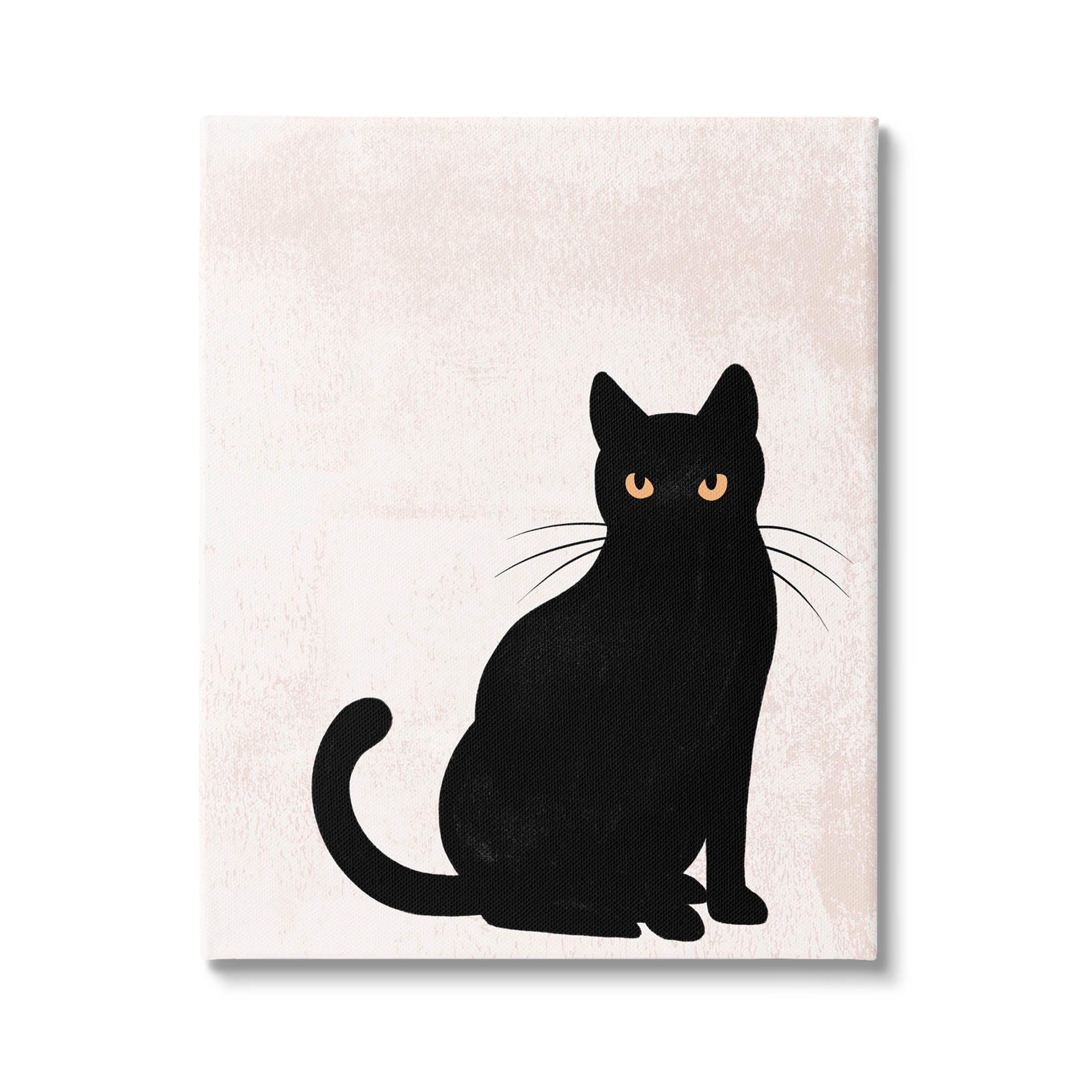 Stupell Industries Halloween Black Cat Silhouette Graphic Art Gallery Wrapped Canvas Print Wall Art, Design by Jo Taylor