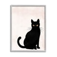 thumbnail image 1 of Stupell Industries Halloween Black Cat Silhouette Graphic Art Gray Framed Art Print Wall Art, Design by Jo Taylor, 1 of 7