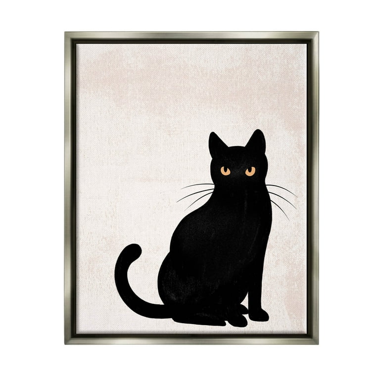 Poster Funny dlack cat silhouette for your design 