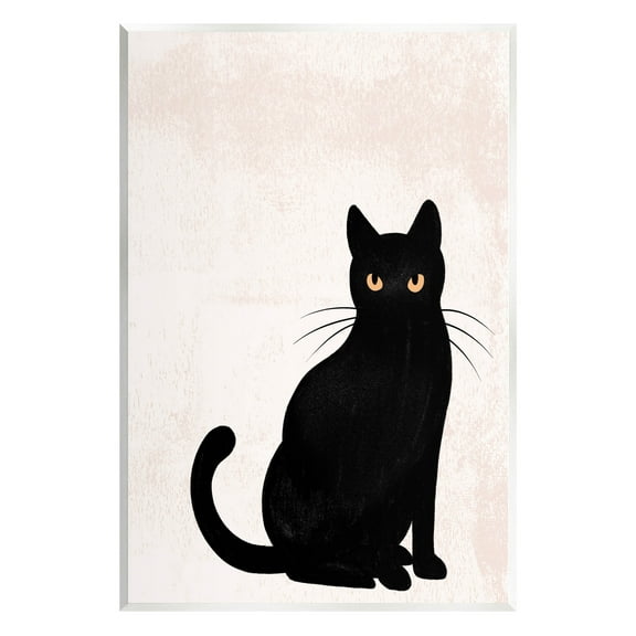 Stupell Industries Halloween Black Cat Silhouette Graphic Art Unframed Art Print Wall Art, Design by Jo Taylor