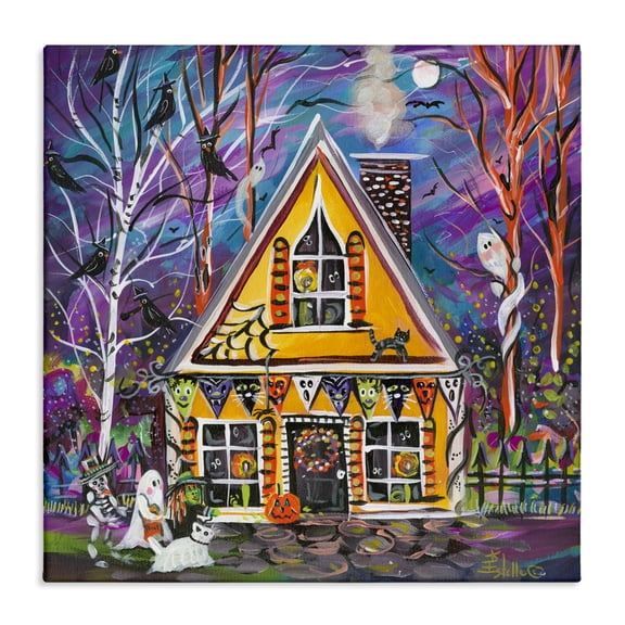 Halloween Costume Party House Canvas Art, 36 x 36, Made In USA