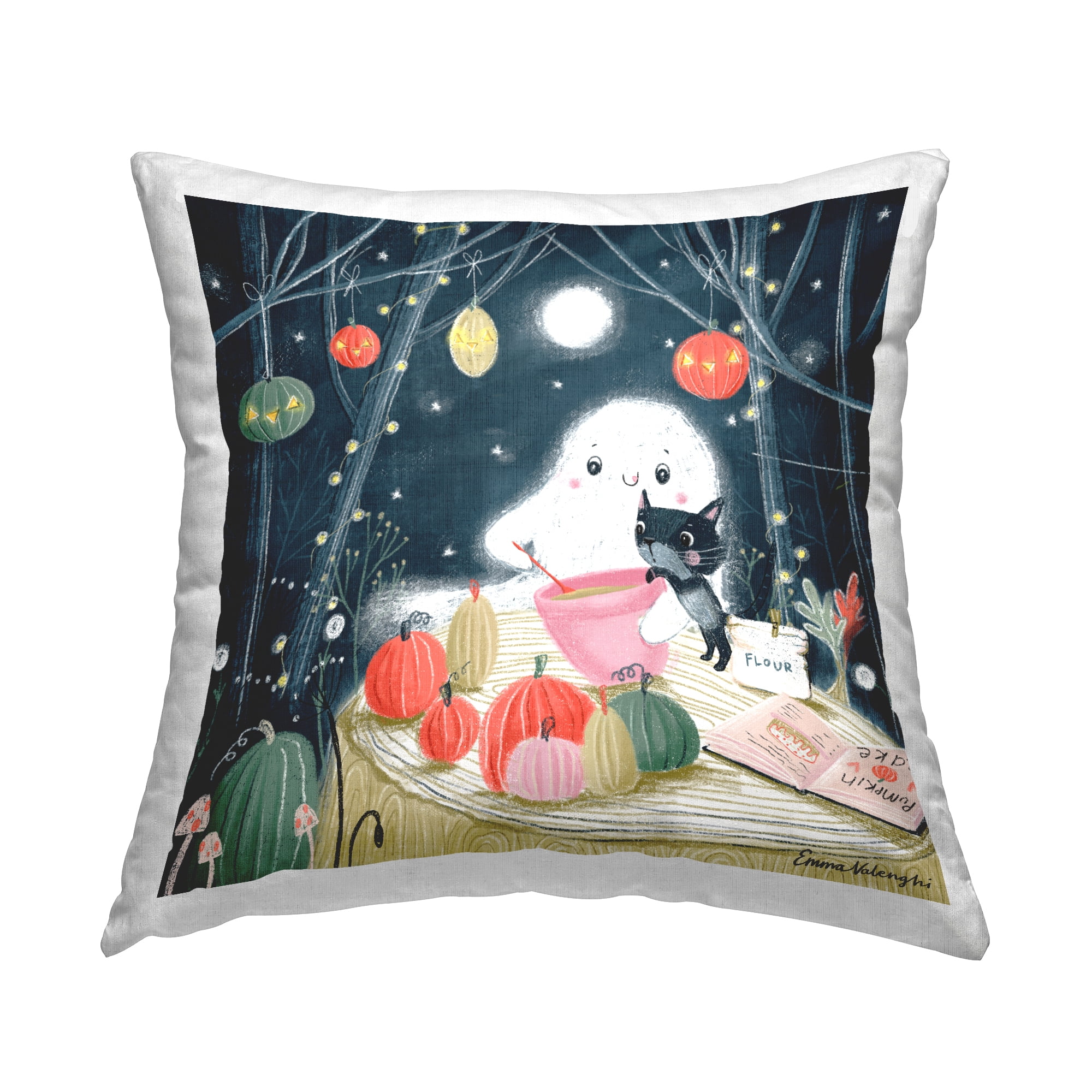 Stupell Industries Halloween Ghost & Cat Baking
