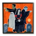 thumbnail image 1 of Stupell Industries Halloween Graveyard Monsters Vibrant Orange Pop Black Framed, 12 x 12, Design by Grace Popp, 1 of 7