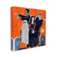 thumbnail image 1 of Stupell Industries Halloween Graveyard Monsters Vibrant Orange Pop Canvas Wall Art, 36 x 36, Design by Grace Popp, 1 of 6