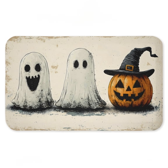Stupell Industries Halloween Icons Trio Printed Anti-Fatigue Floor Mat, design by Creative Studio, 30"x18"
