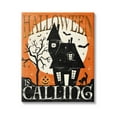 thumbnail image 1 of Stupell Industries Halloween Is Calling Haunted House Graphic Art Gallery Wrapped Canvas Print Wall Art, Design by Veronique Charron, 1 of 7