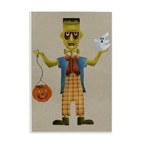 Stupell Industries Halloween Monster & Ghost Holiday Painting Unframed Art Print Wall Art, 10 x 15