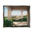 thumbnail image 1 of Stupell Industries Hammock & Coastal Porch Landscape Painting Gray Floater Framed Canvas Art Print Wall Art, 31 x 25, 1 of 10