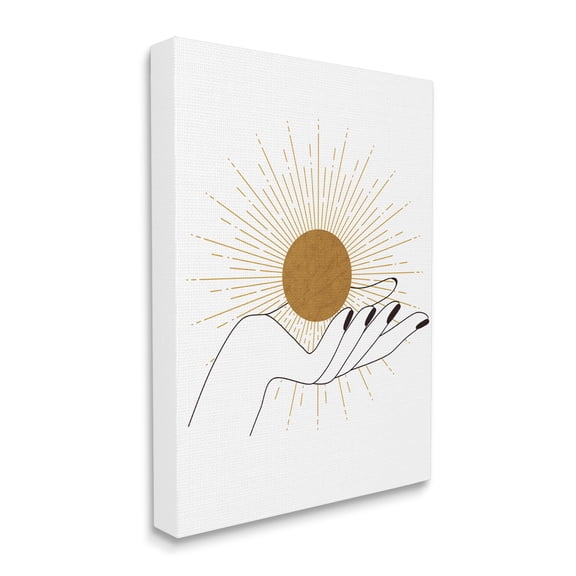 Stupell Industries Hand Holding Deco Inspired Sun with Rays, 16 x 20, Designed by JJ Design House LLC