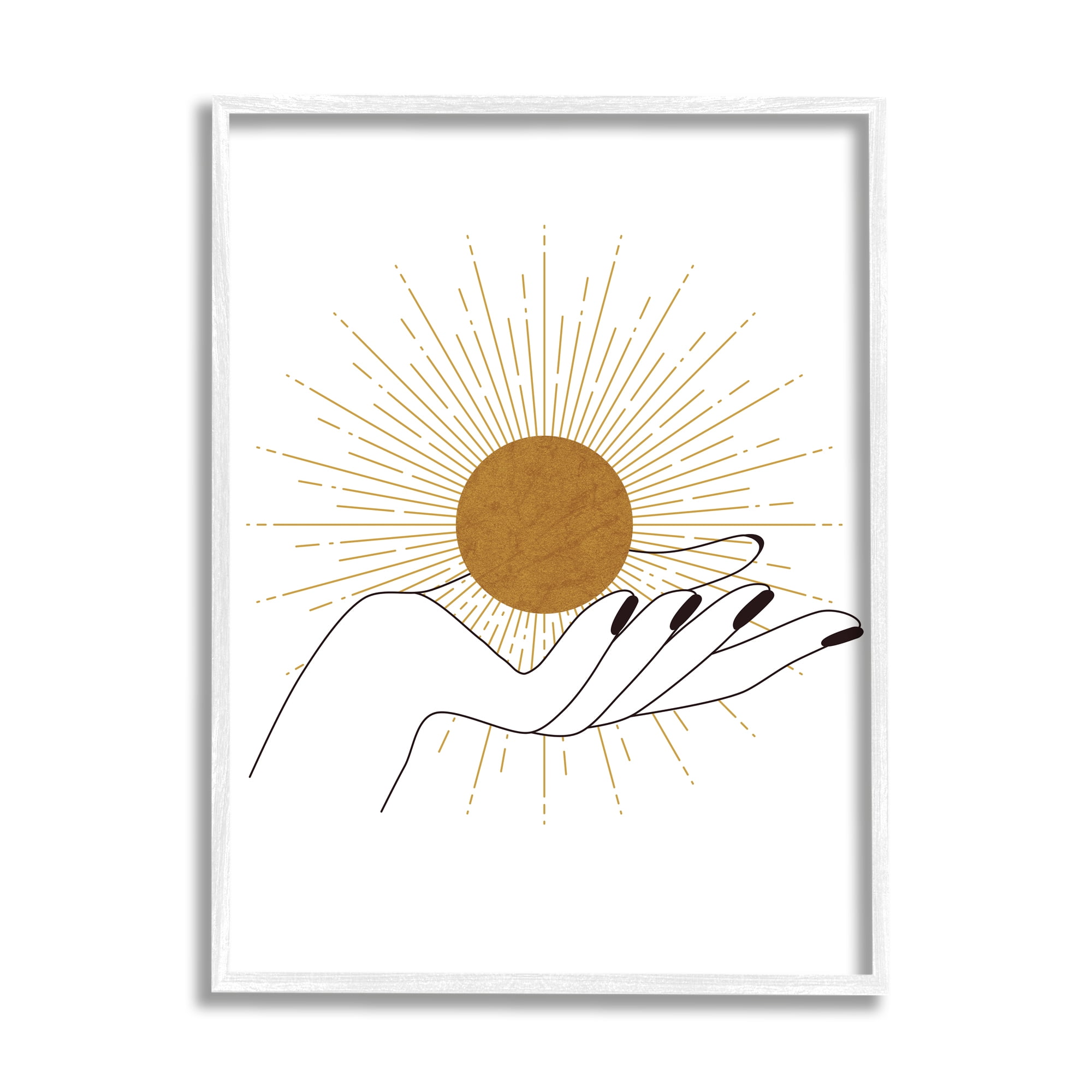 Stupell Industries Hand Holding Deco Inspired Sun with Rays, 24 x 30, Designed by JJ Design House LLC