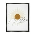 thumbnail image 1 of Stupell Industries Hand Holding Deco Inspired Sun with Rays Jet Black Framed Floating Canvas Wall Art, 16x20, by JJ Design House LLC, 1 of 6