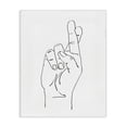 thumbnail image 1 of Stupell Industries Mid-Century Hand with Fingers Crossed Minimal Line Drawing Canvas Art, 24 x 30, by Ziwei Li, 1 of 7