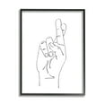 thumbnail image 1 of Stupell Industries Hand with Fingers Crossed Minimal Line Drawing, 24 x 30, Designed by Ziwei Li, 1 of 7