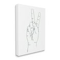 thumbnail image 1 of Stupell Industries Hand with Peace Sign Minimal Line Drawing, 30 x 40, Designed by Ziwei Li, 1 of 6