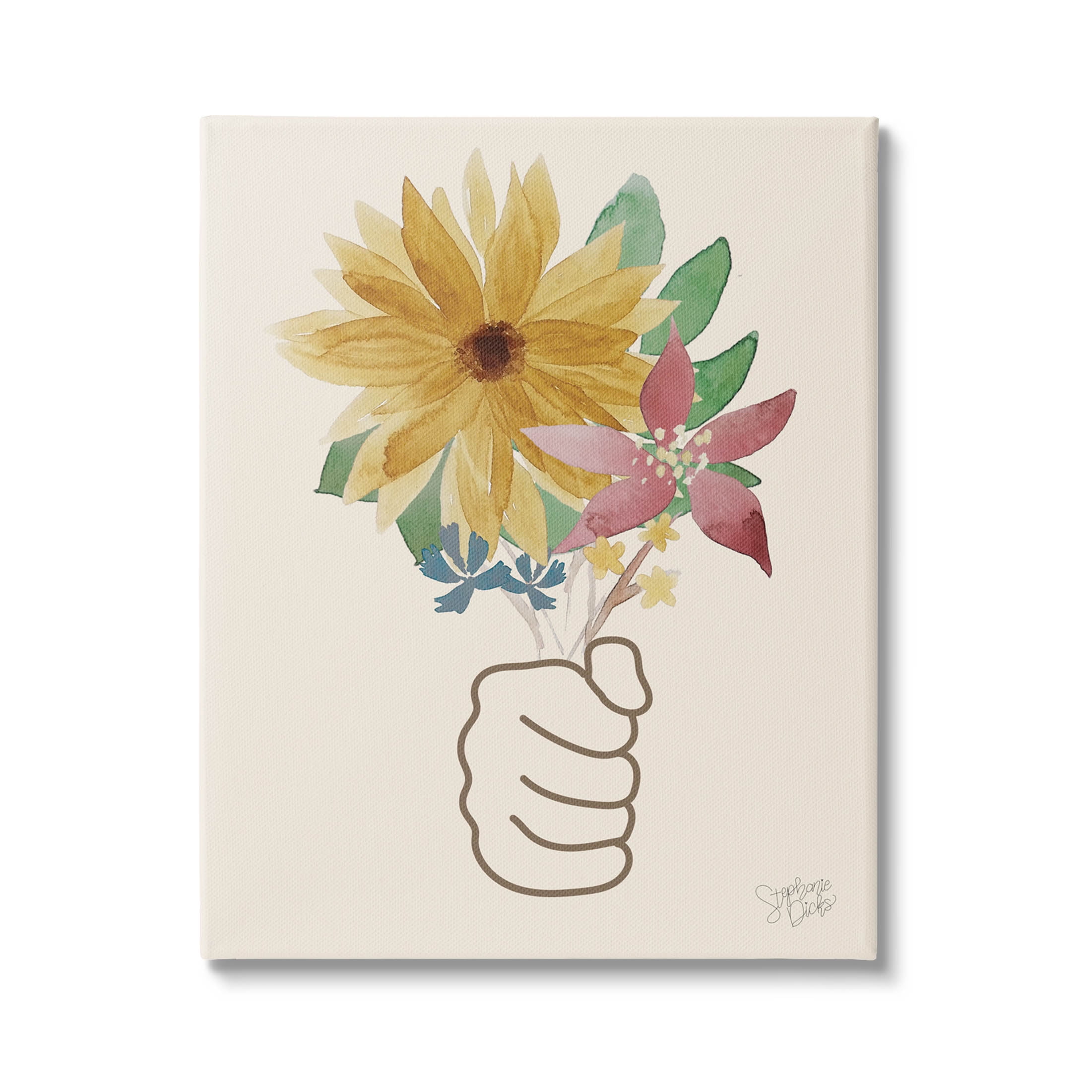 Stupell Industries Handful Flower Blossoms Graphic Art Gallery Wrapped Canvas Print Wall Art, Design by Stephanie Dicks