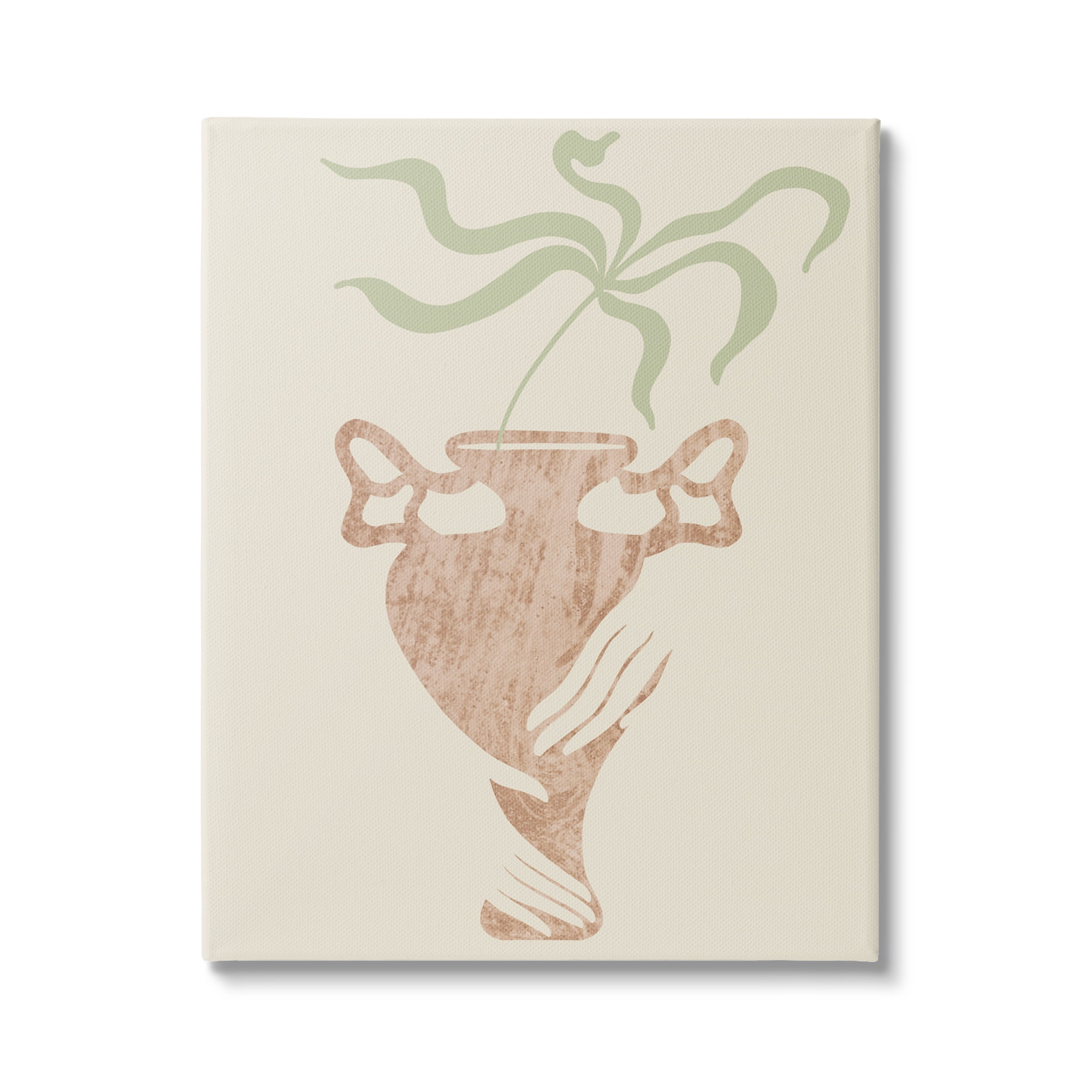 Stupell Industries Hands Holding Brown Vase Botanical Plants Design Canvas Wall Art, 30 x 40, Design by Lil' Rue