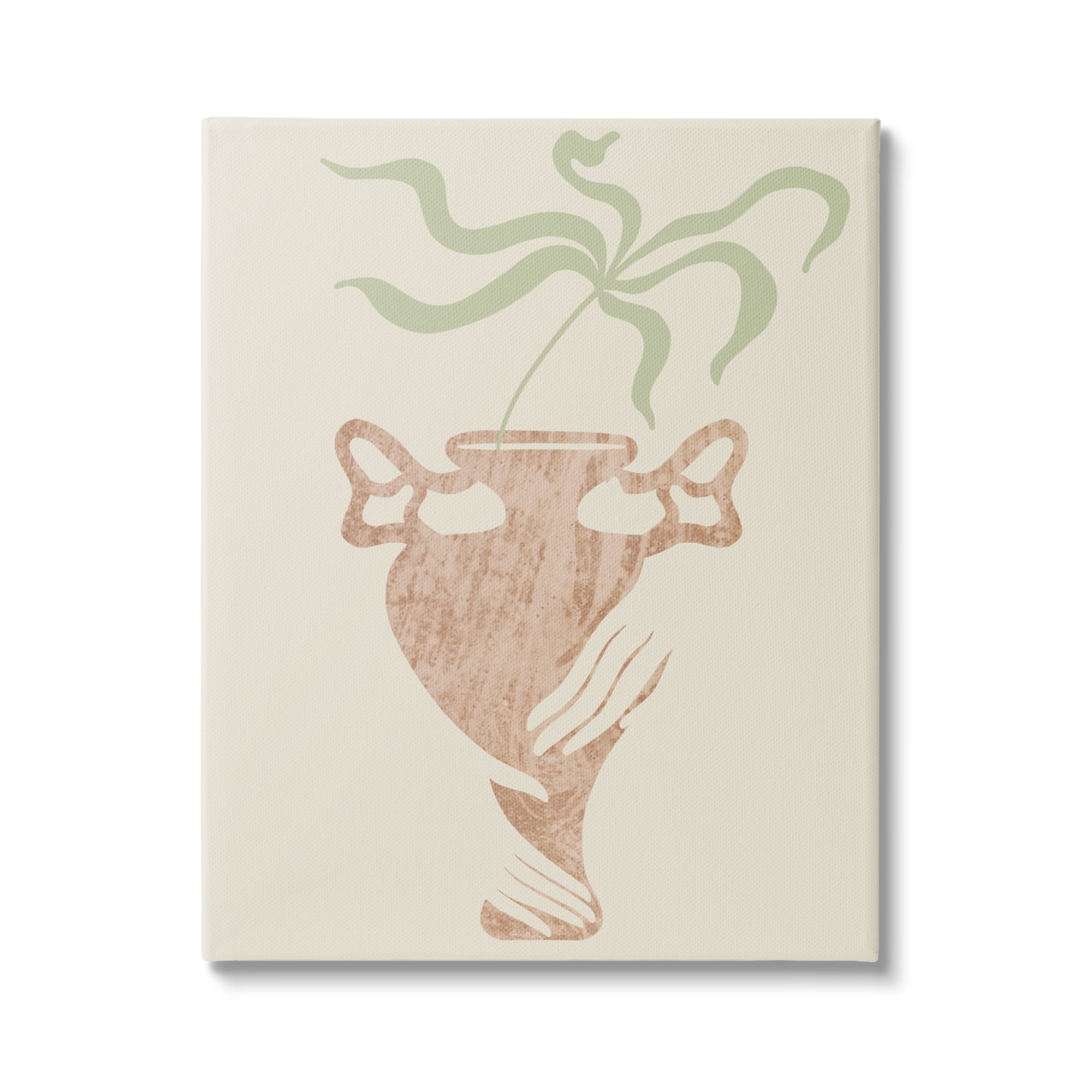Stupell Industries Hands Holding Brown Vase Botanical Plants Design Canvas Wall Art, 36 x 48, Design by Lil' Rue