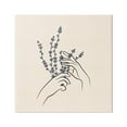 thumbnail image 1 of Stupell Industries Hands Holding Lavender Sprigs Botanical Line Doodle Graphic Art Gallery Wrapped Canvas Print Wall Art, Design by JJ Design House LLC, 1 of 7