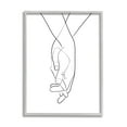 thumbnail image 1 of Stupell Industries Hands Intertwined Romantic Gesture Minimal Linework, 16 x 20, Designed by Ros Ruseva, 1 of 8