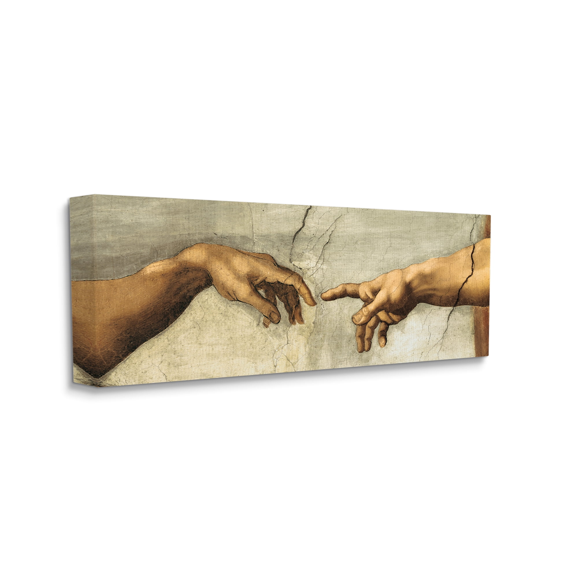 Stupell Industries Hands of The Creation Of Adam Religious Painting Canvas Wall Art by Michelangelo