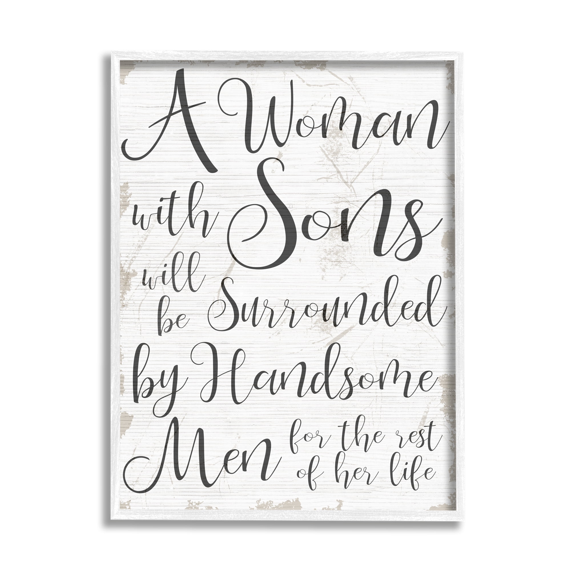 Stupell Industries Handsome Sons Home Family Inspirational Word Textured Design, 16 x 20,Design by Daphne Polselli