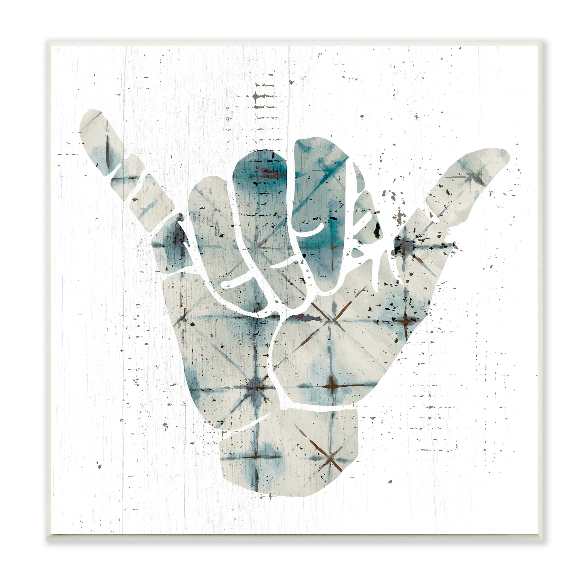 Stupell Industries Hang Loose Hand Sign Modern Abstract Pattern, 12 x 12,Design by Daphne Polselli