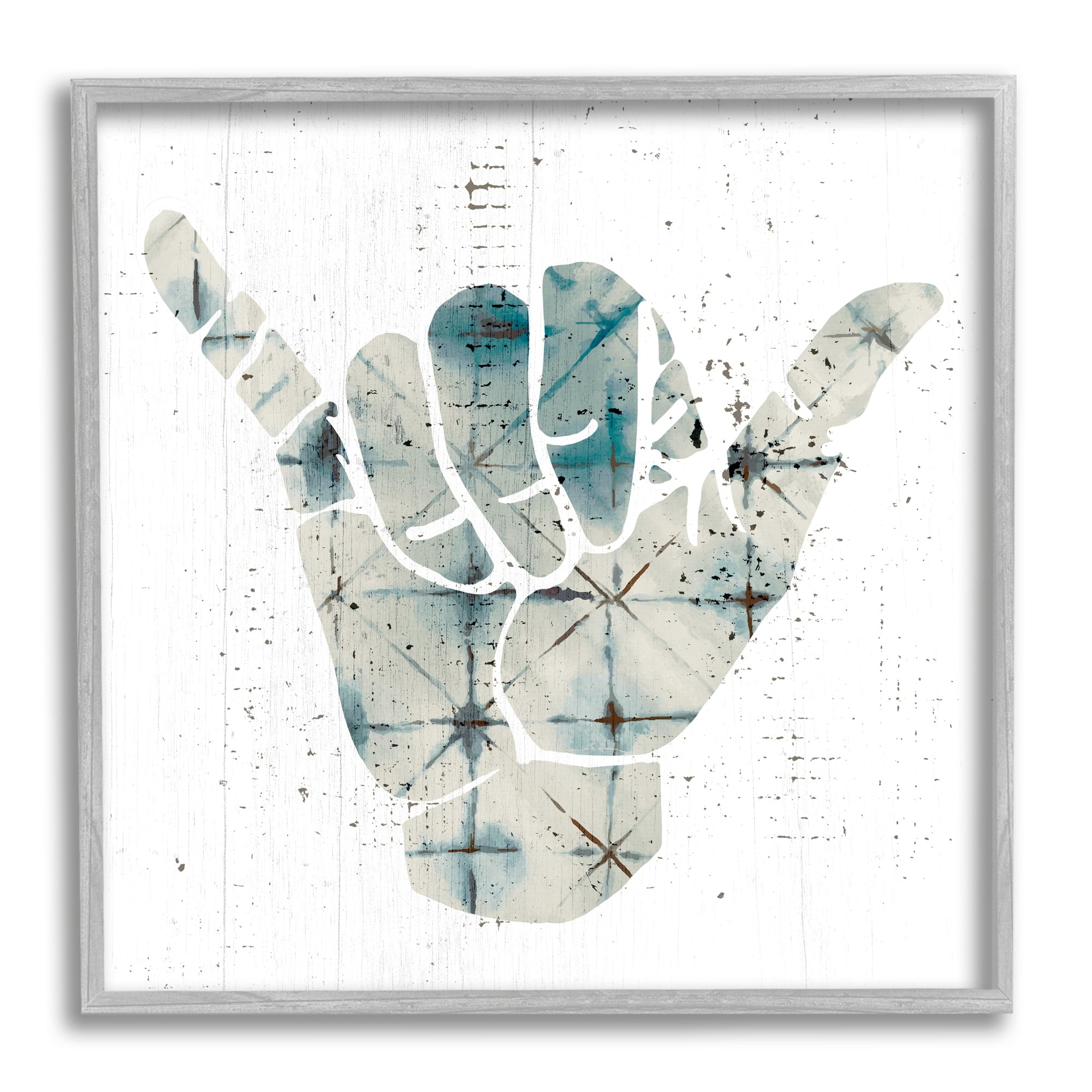 Stupell Industries Hang Loose Hand Sign Modern Abstract Pattern, 24 x 24,Design by Daphne Polselli