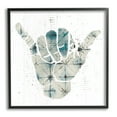 thumbnail image 1 of Stupell Industries Hang Loose Hand Sign Modern Abstract Pattern Graphic Art Black Framed Art Print Wall Art, 12x12, by Daphne Polselli, 1 of 5