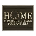 thumbnail image 1 of Stupell Industries Hang Your Antlers Rustic Hunting Phrase Inspirational Painting Brown Floater Framed Canvas Art Print Wall Art, 21 x 17, 1 of 9