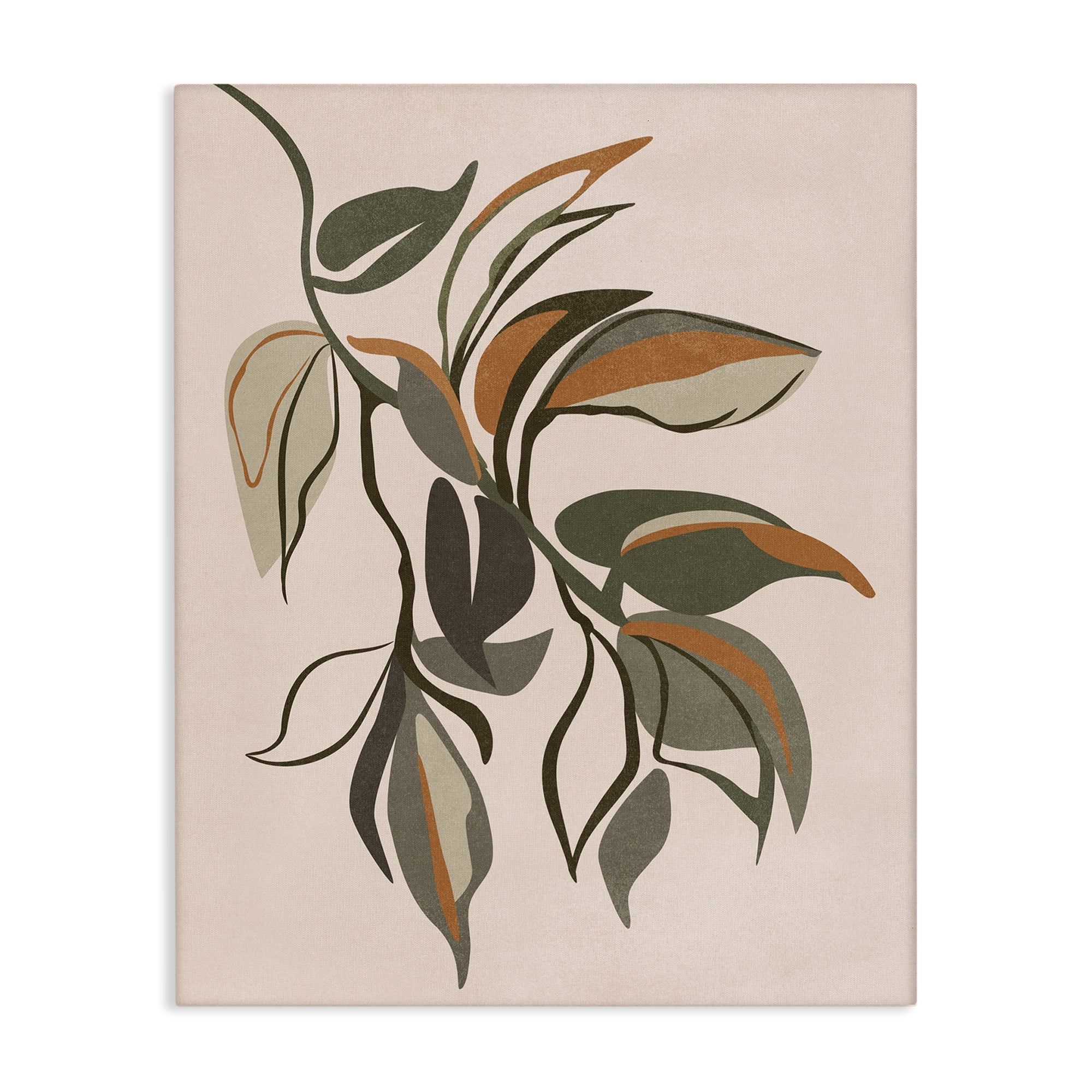 Stupell Industries Hanging Botanical Ivy Plants & Flowers Painting Wrapped Canvas Art Print Wall Art, 24 x 30