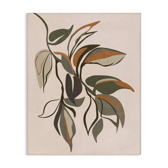 Stupell Industries Hanging Botanical Ivy Plants & Flowers Painting Wrapped Canvas Art Print Wall Art, 30 x 40
