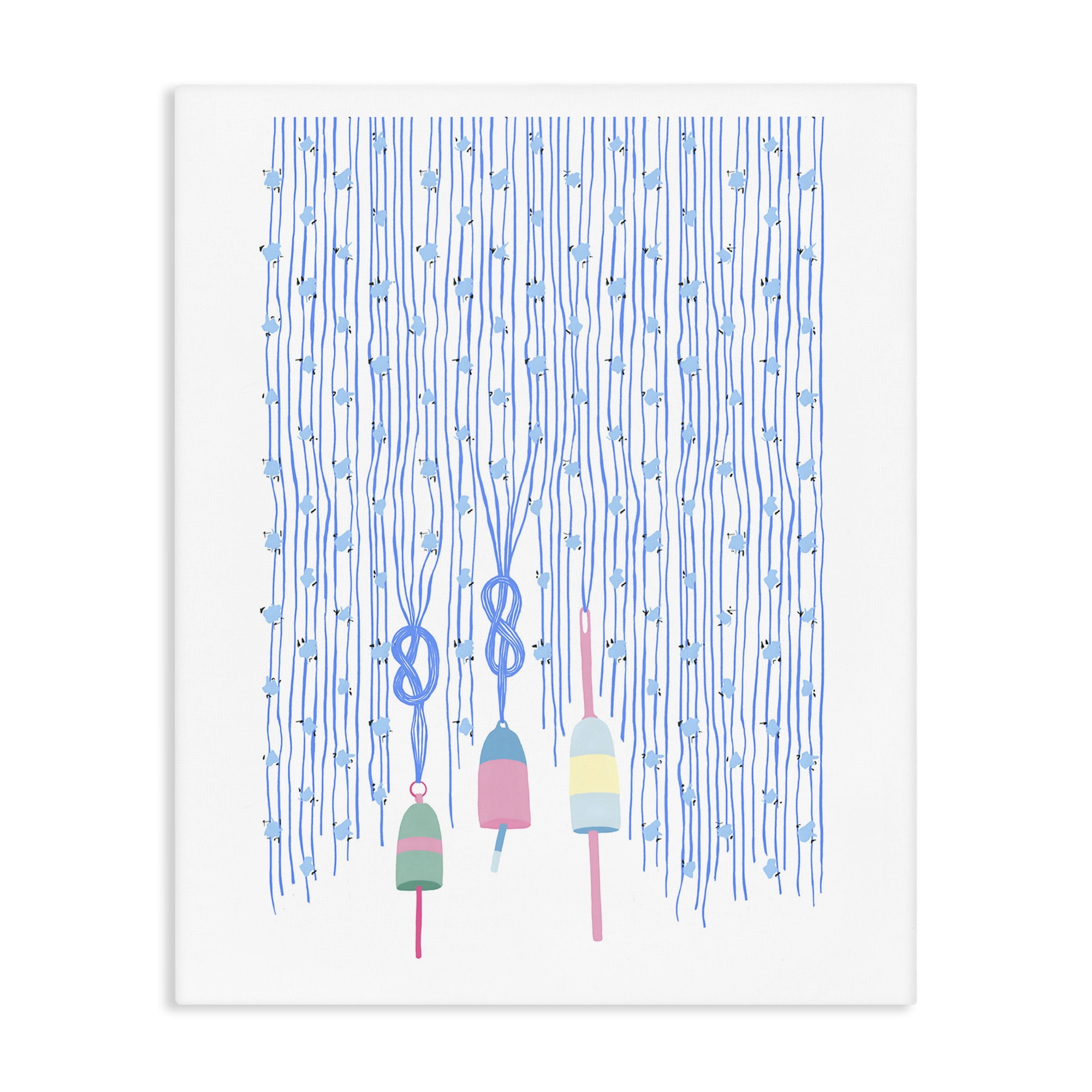 Stupell Industries Hanging Buoys on Ropes Canvas Wall Art, design by Melissa Tilley