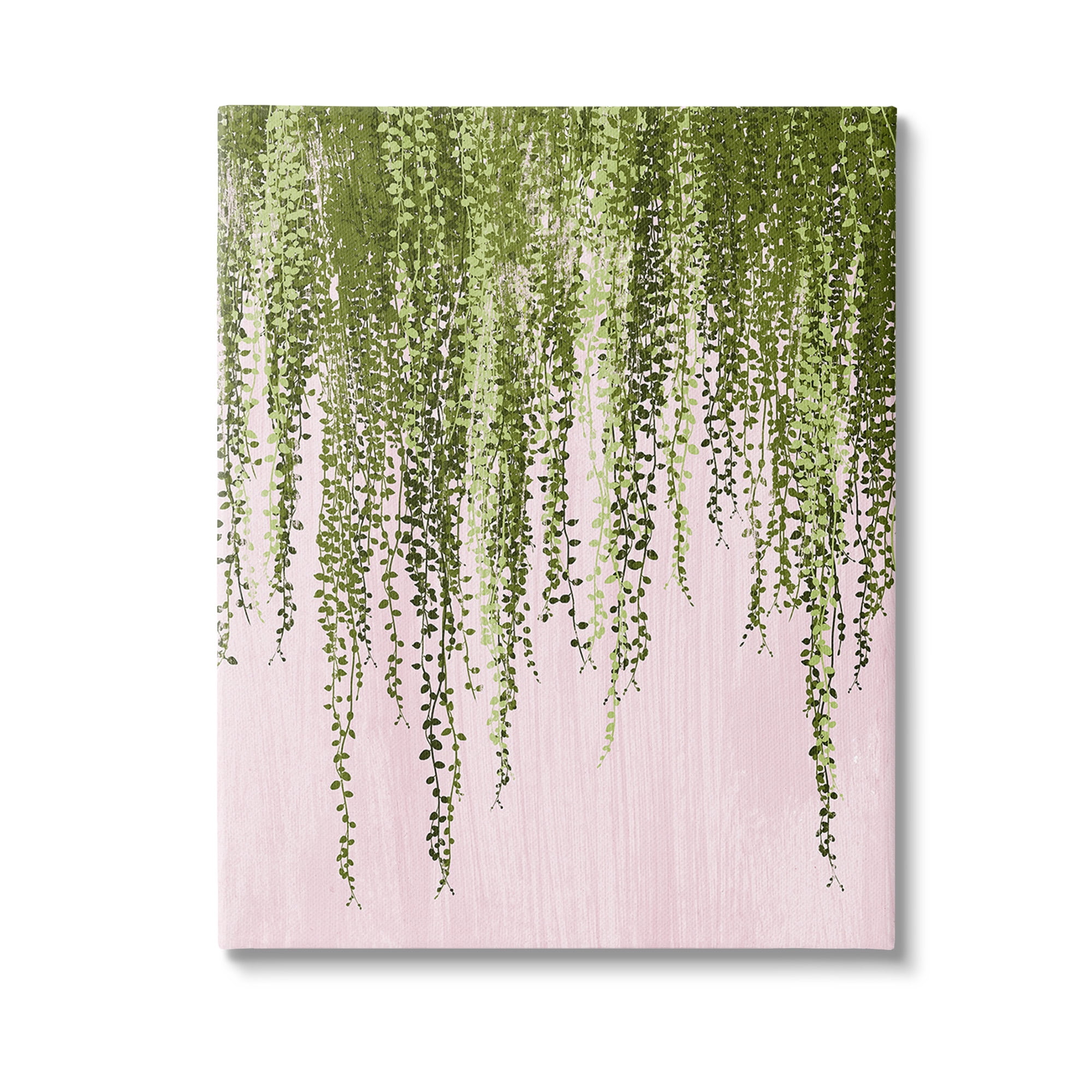 Stupell Industries Hanging Ivy on Pink Botanical & Floral Painting Gallery Wrapped Canvas Art Print Wall Art, 16 x 20