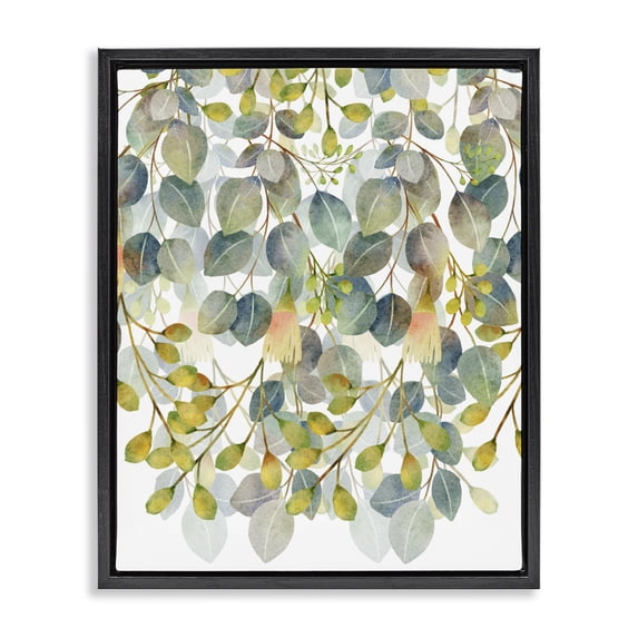 Stupell Industries Contemporary Hanging Layered Botanicals Black Floating Frame Canvas Art, 17 x 21, by Marcus Prime