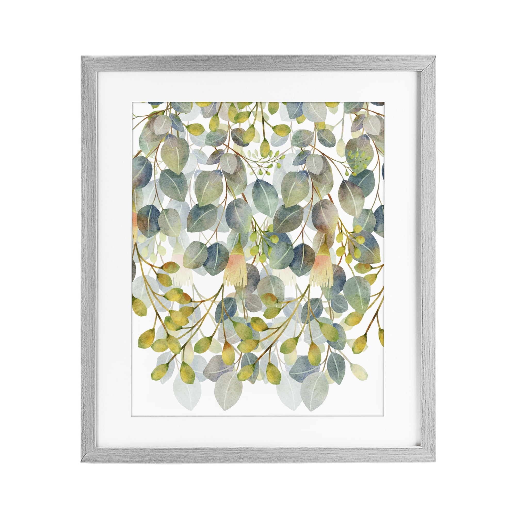 Stupell Industries Hanging Layered Botanicals Gray Framed Print Under Glass, design by Marcus Prime