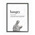 thumbnail image 1 of Stupell Industries Hangry Definition Hippo Animal Drawing Word Design Framed Wall Art by Ziwei Li, 1 of 1
