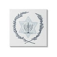 thumbnail image 1 of Stupell Industries Hanukkah Menorah Botanical Laurel Graphic Art Gallery Wrapped Canvas Print Wall Art, Design by Susan Jill, 1 of 7