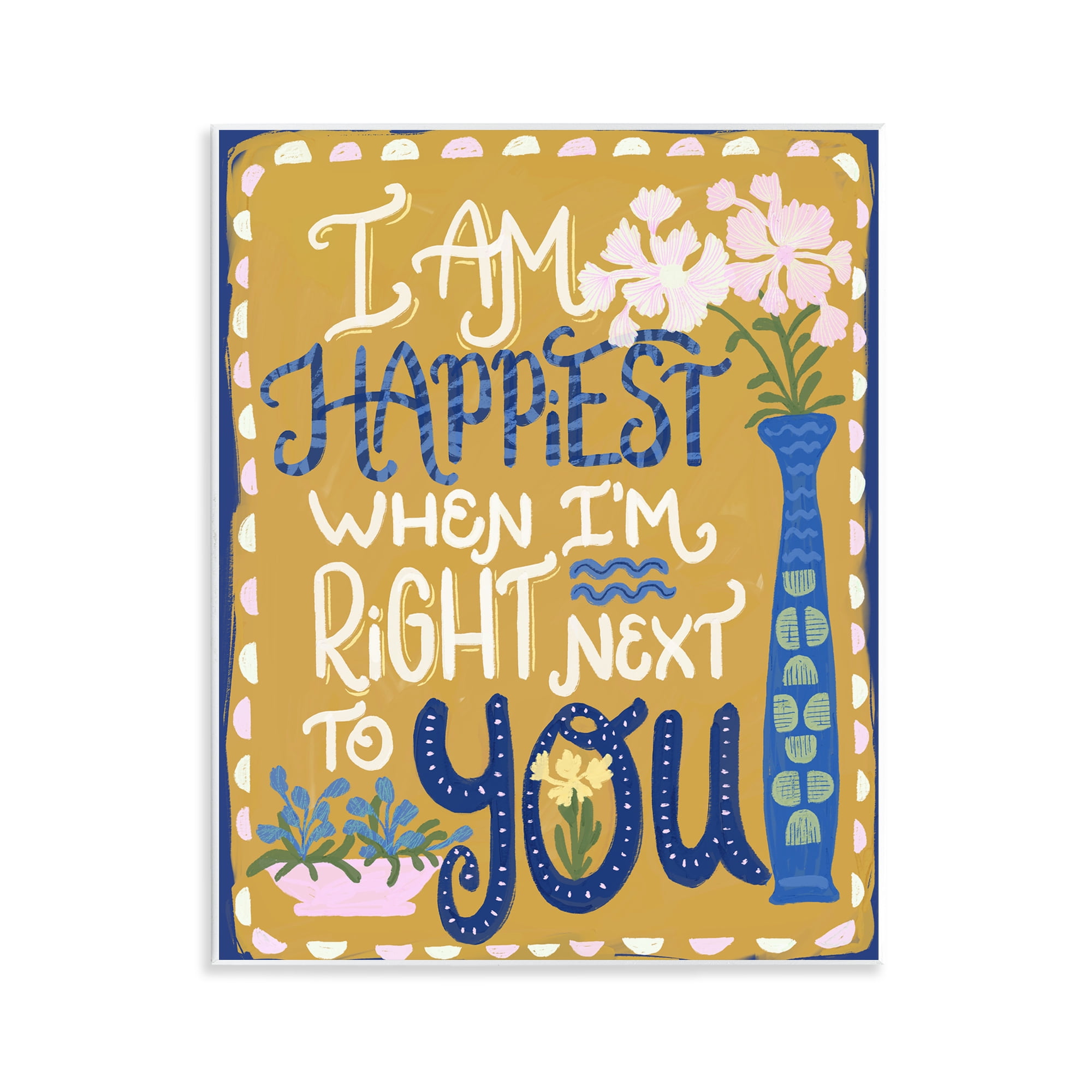 Stupell Industries Happiest Next To You Wall Plaque Art, design by Connie Summers