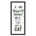 thumbnail image 1 of Stupell Industries Happily Owned By Cat Funny Phrase Feline French Beret, 13 x 30, Design by Deb Strain, 1 of 6