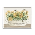 thumbnail image 1 of Stupell Industries Happiness Bloom Insect Bee Hovering Rustic Flower Jar,14 x 11, Design by Cindy Jacobs, 1 of 7
