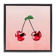 thumbnail image 1 of Stupell Industries Happiness Disco Cherries Quotes and Sayings Painting Black Floater Framed Canvas Art Print Wall Art, 25 x 25, 1 of 9