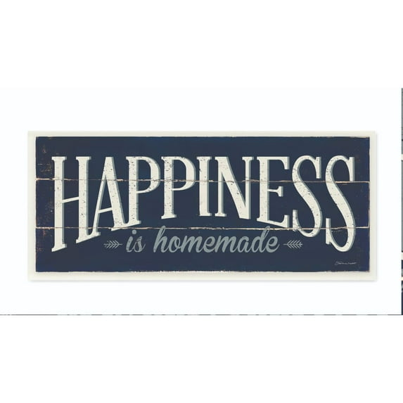 Stupell Industries Happiness Family Home Inspirational Word Textured Wood Design Wall Plaque Art by Stephanie Workman Marrott