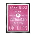 thumbnail image 1 of Stupell Industries Happiness Is A Way Of Life Pink Watercolor Typography Jet Black Framed Floating Canvas Wall Art, 16x20, by A.V. Art, 1 of 6