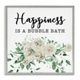 thumbnail image 1 of Stupell Industries Happiness is Bubble Bath Bath & Laundry Painting Gray Framed Art Print Wall Art, 17 x 17, 1 of 2