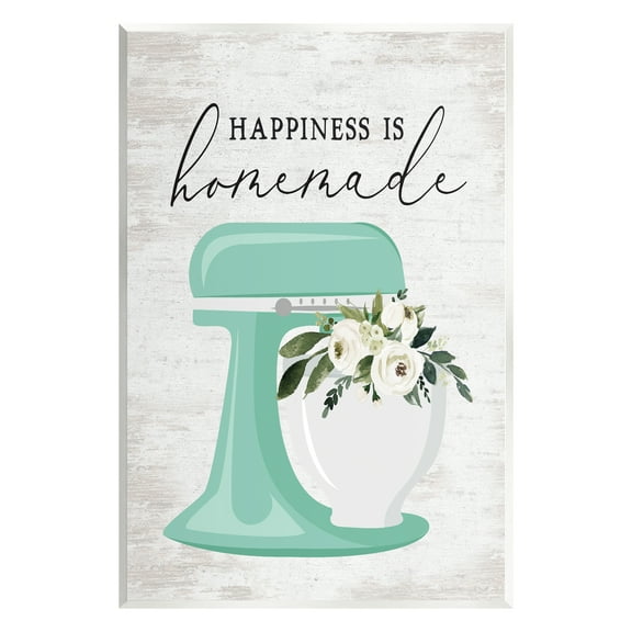 Stupell Industries Happiness is Handmade Phrase Food & Beverage Painting Unframed Art Print Wall Art, 10 x 15