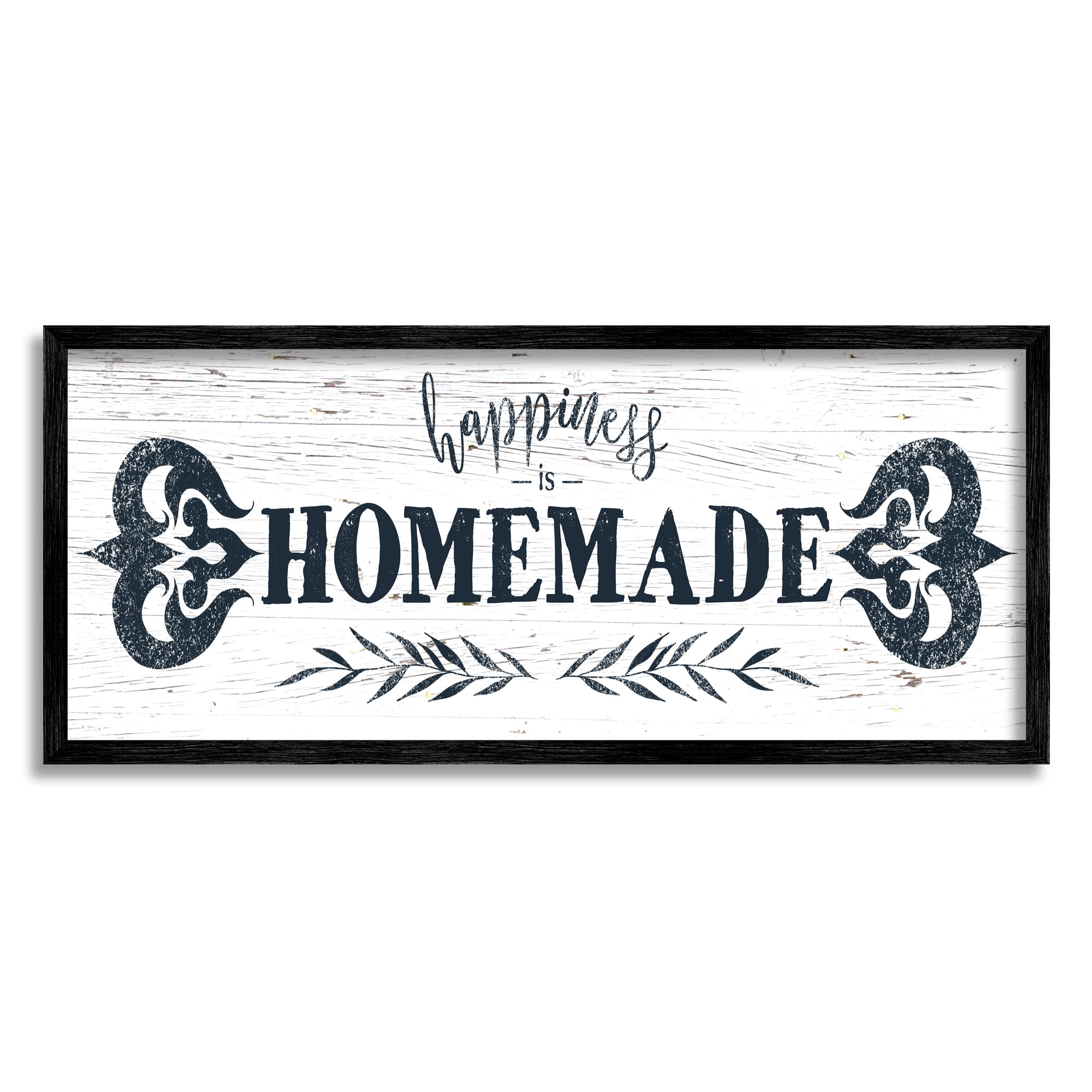 Stupell Industries Happiness is Homemade Sentiment Country Grain Pattern, 13 x 30, Design by Ziwei Li