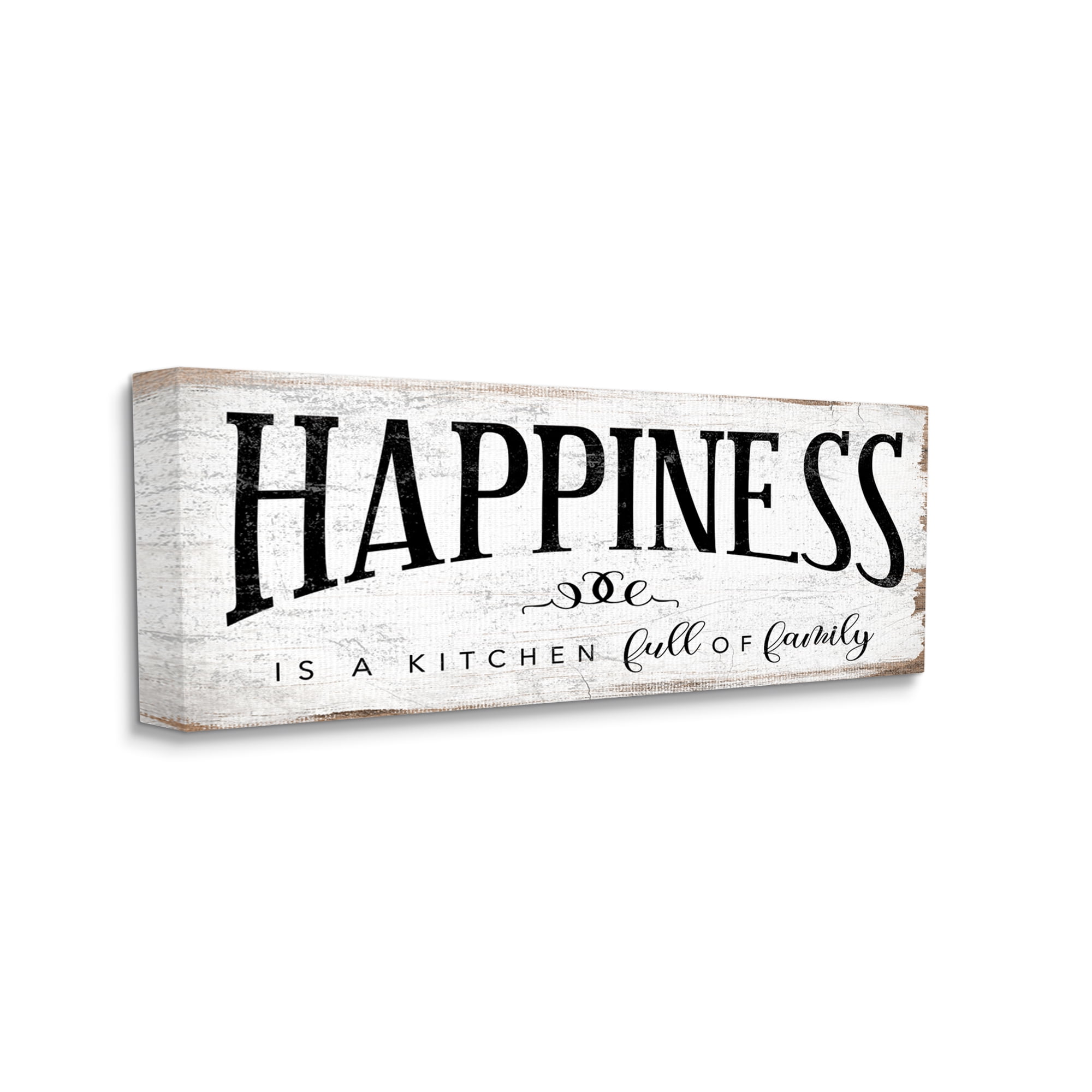 Stupell Industries Happiness is Kitchen Full of Family Rustic Sentiments, 17 x 40, Designed by Daphne Polselli