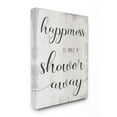 thumbnail image 1 of Stupell Industries Happiness is a Shower Away Rustic Bathroom Sign Designed by Daphne Polselli, 1 of 6